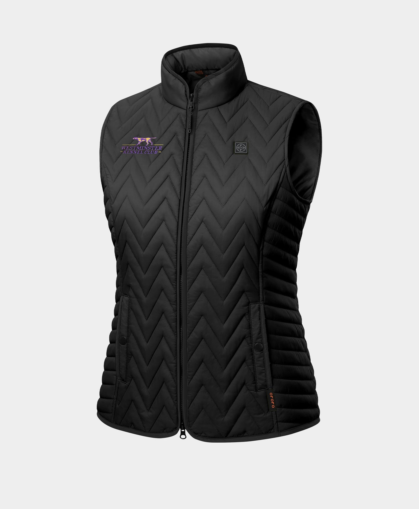Women's Heated Chevron Quilted Vest (Purple) - Westminster Kennel Club® Edition