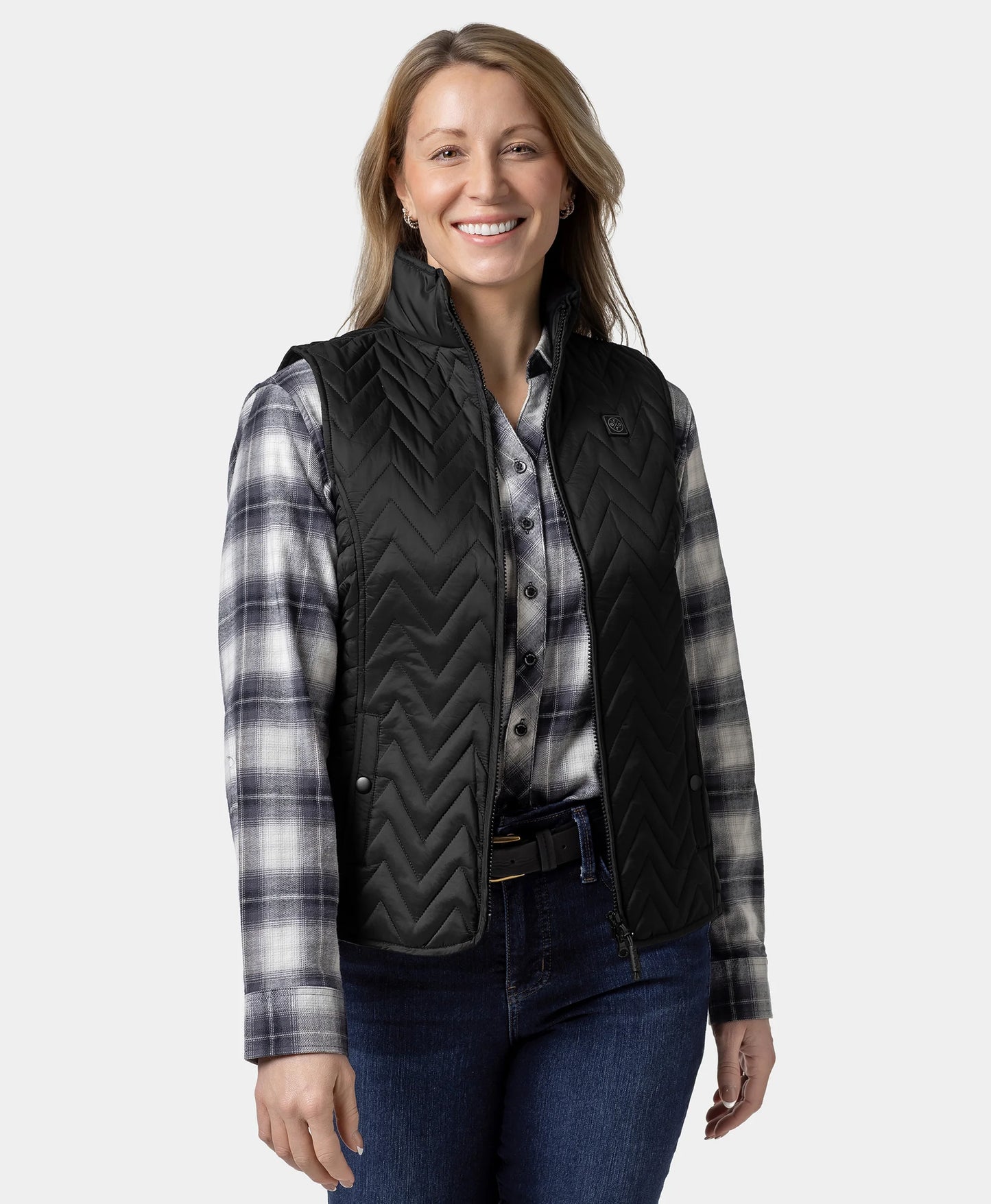 Women's Heated Chevron Quilted Vest