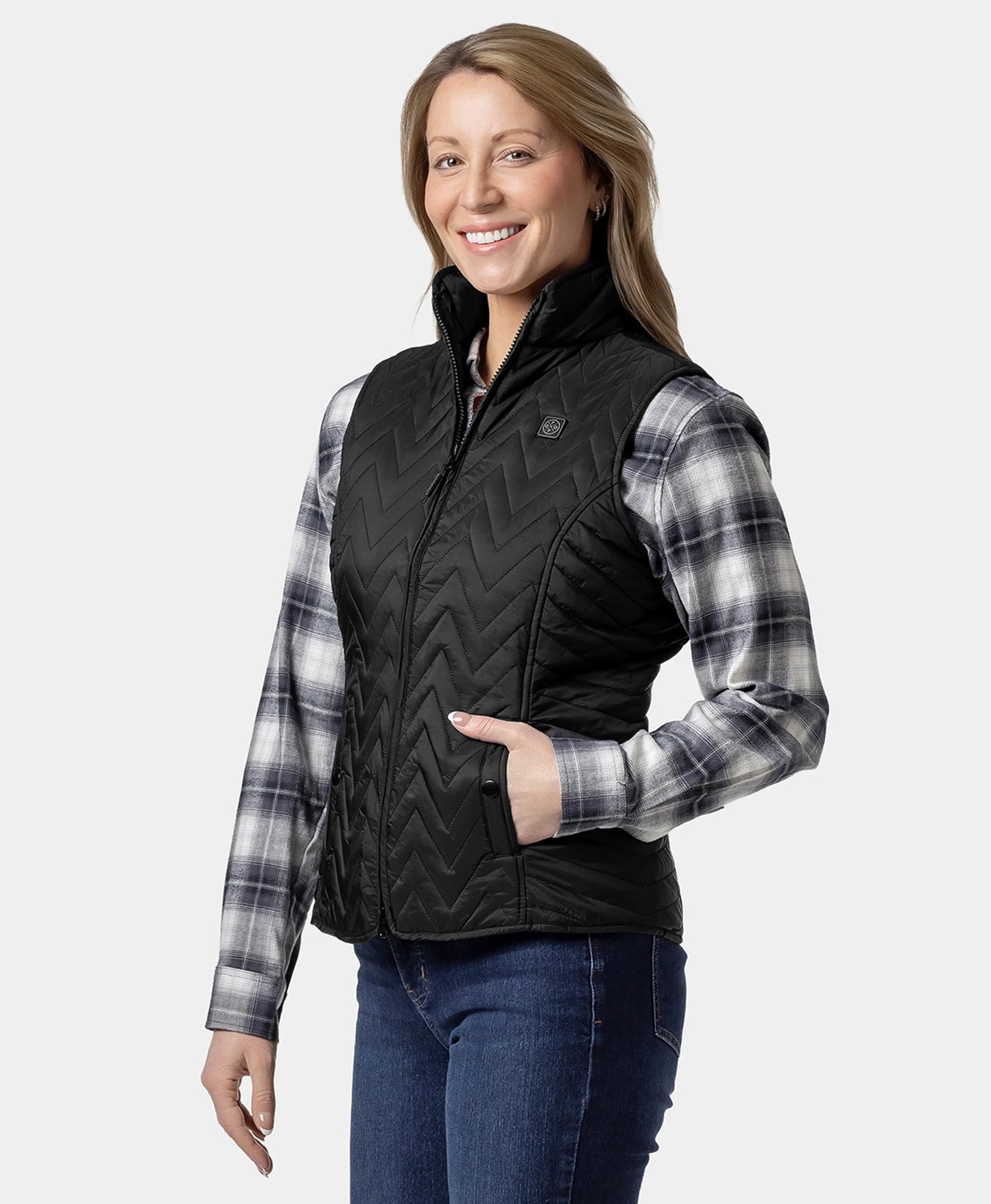 Women's Heated Chevron Quilted Vest
