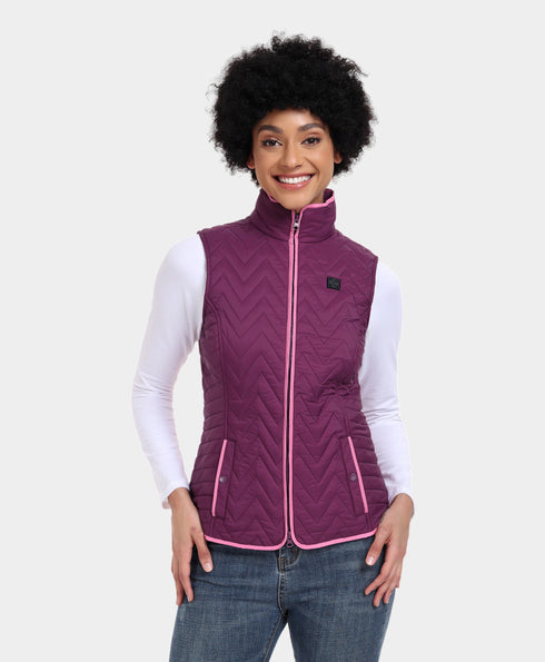 Women's Heated Chevron Quilted Vest ,view 1