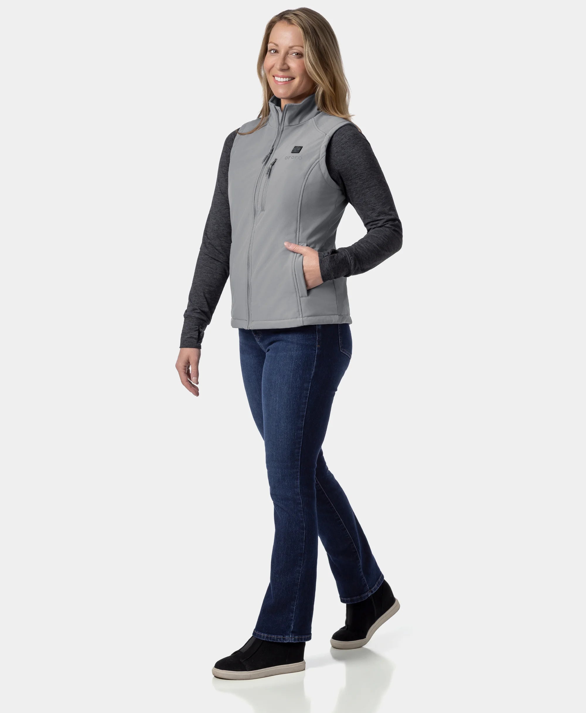 (Open-box) Women's Heated Softshell Vest - Lower Back Heating (Battery Set Not Included), Thumbnail 23