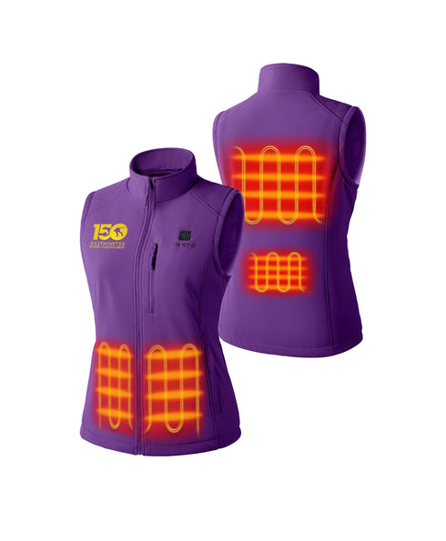 Women's 4-Zone Heated Softshell Vest (Purple) - WKC 150th Anniversary Edition ,view 2