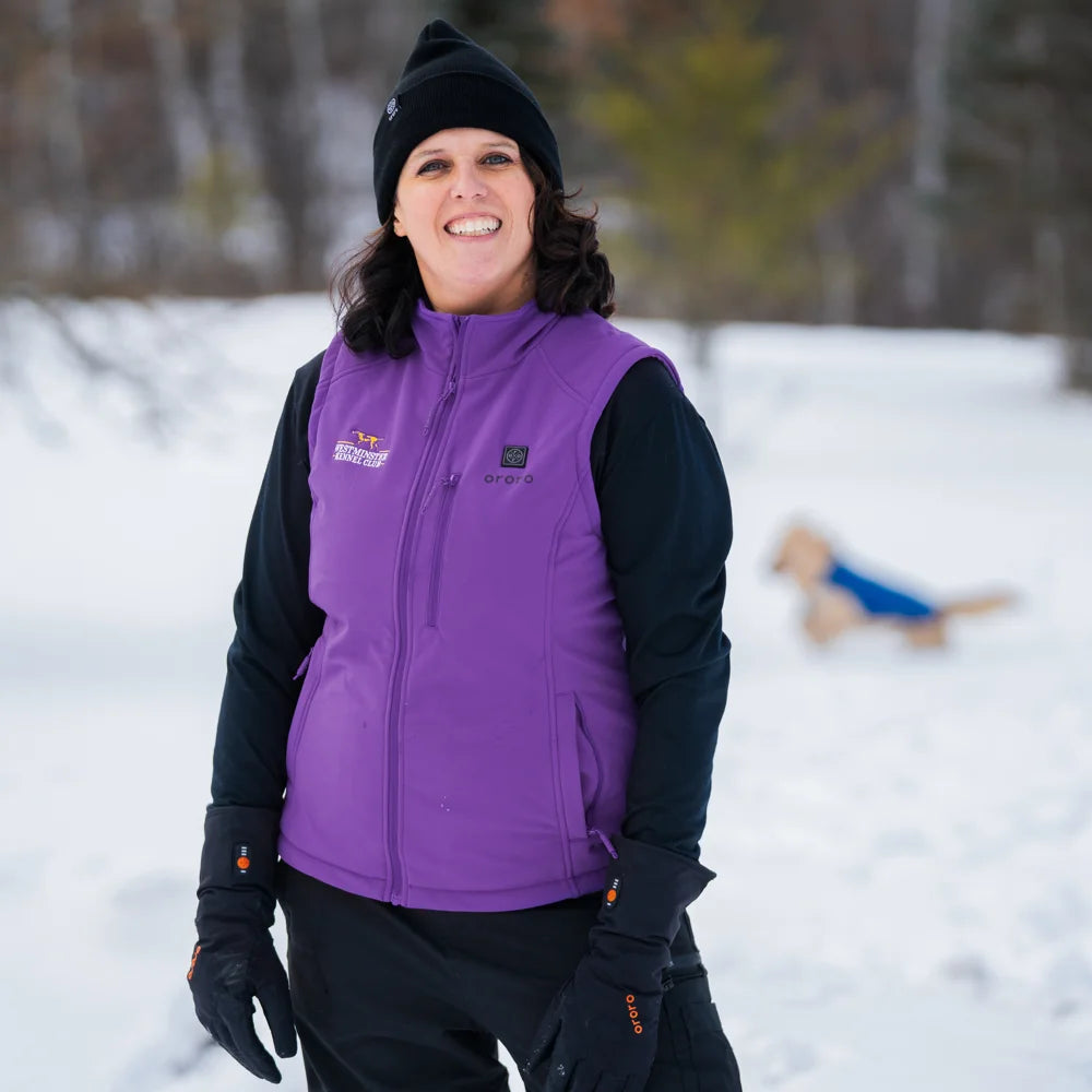 Women's 4-Zone Heated Softshell Vest (Purple) - Westminster Kennel Club® Edition