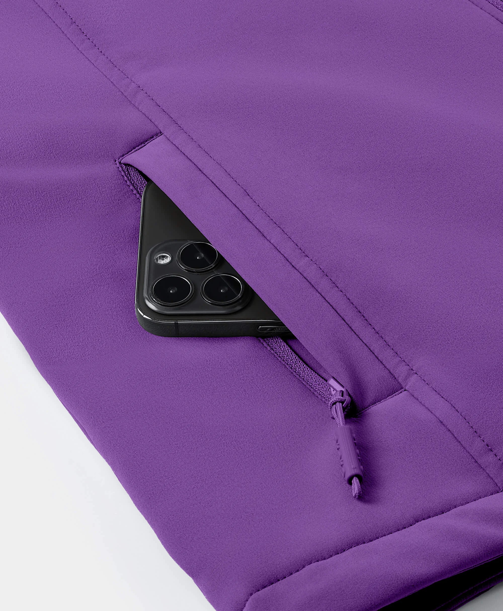 Women's 4-Zone Heated Softshell Vest (Purple) - Westminster Kennel Club® Edition battery pocket