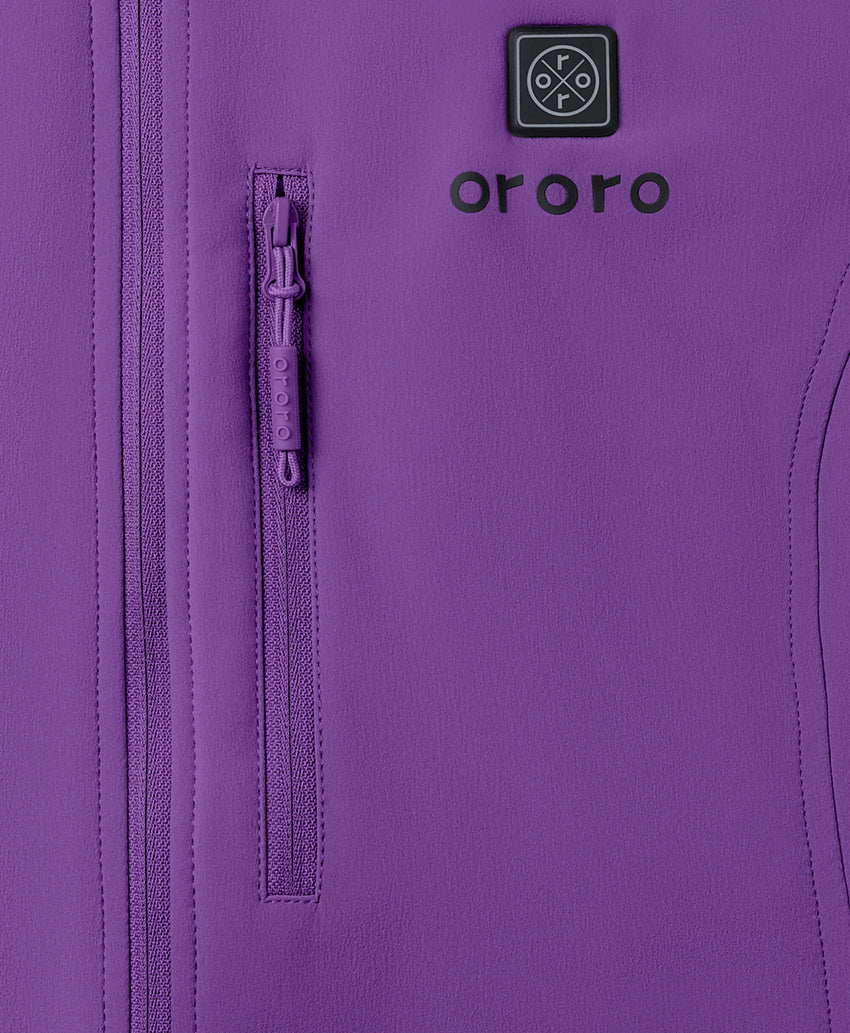Women's 4-Zone Heated Softshell Vest (Purple) - Westminster Kennel Women's 4-Zone Heated Softshell Vest (Purple) - Westminster Kennel