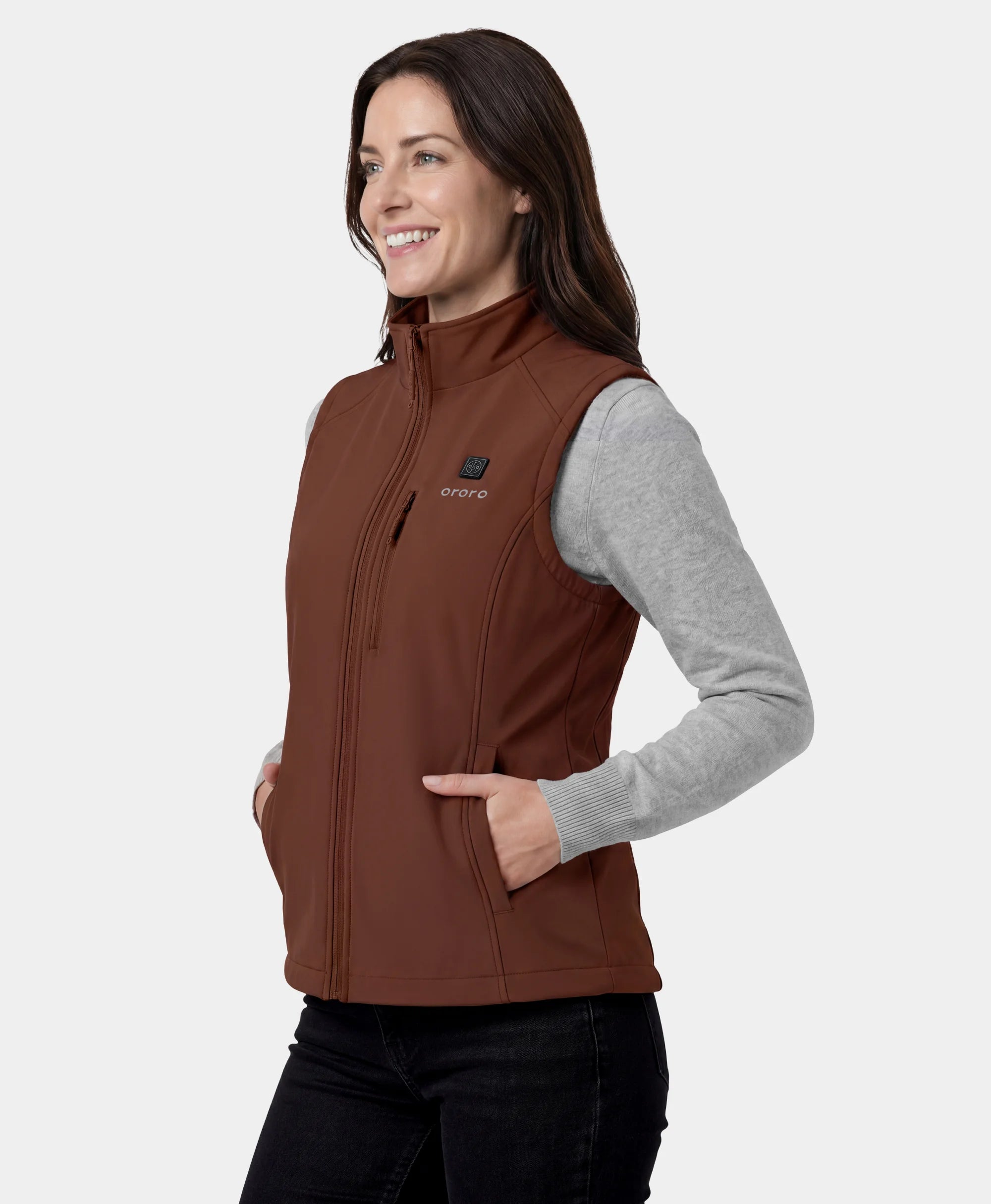 Women's Heated Softshell Vest - Lower Back Heating