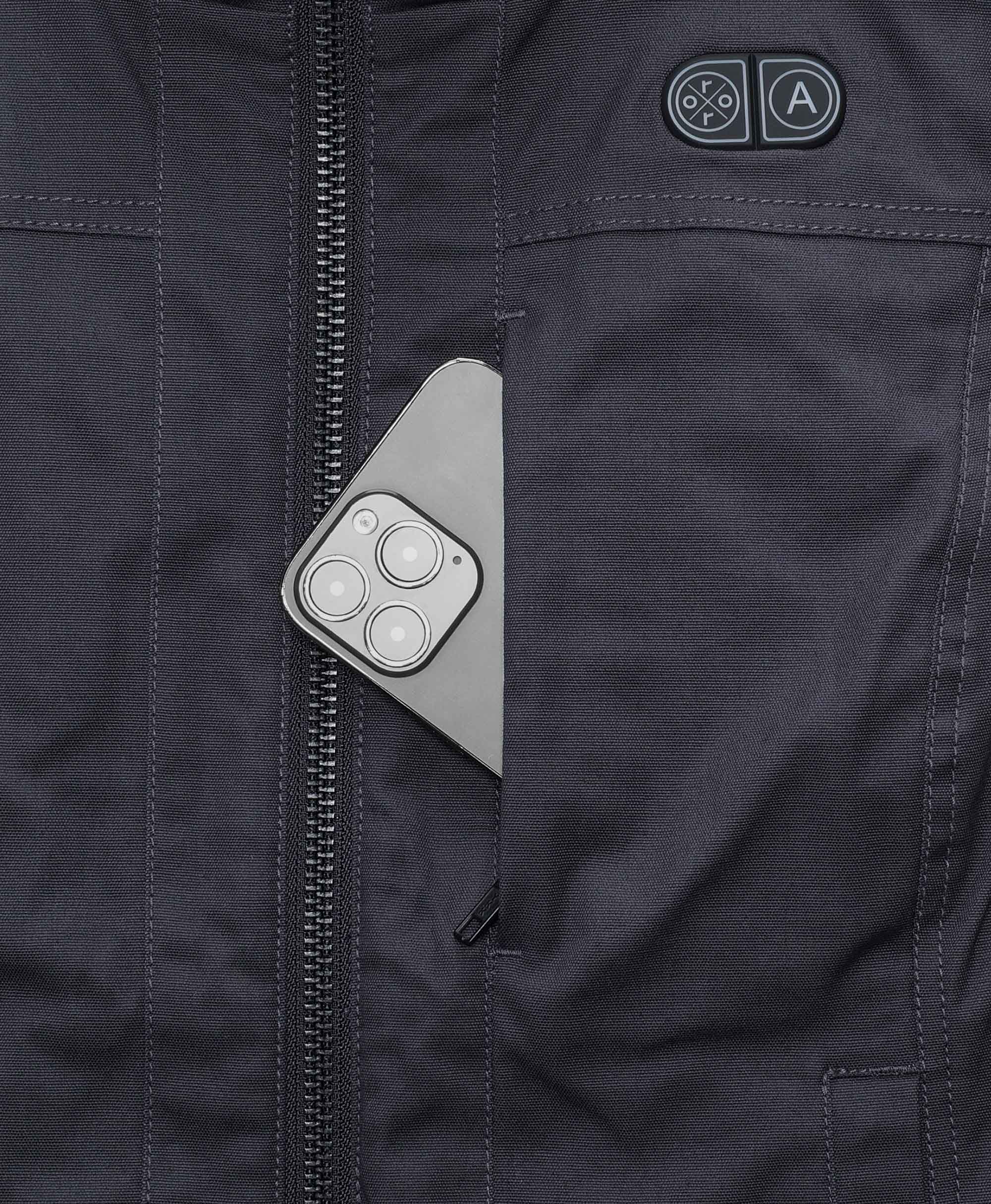 Zippered Chest Pocket