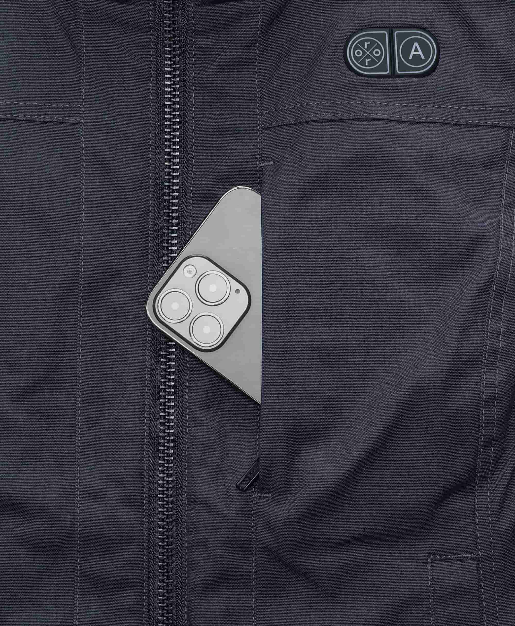 Zippered Chest Pocket