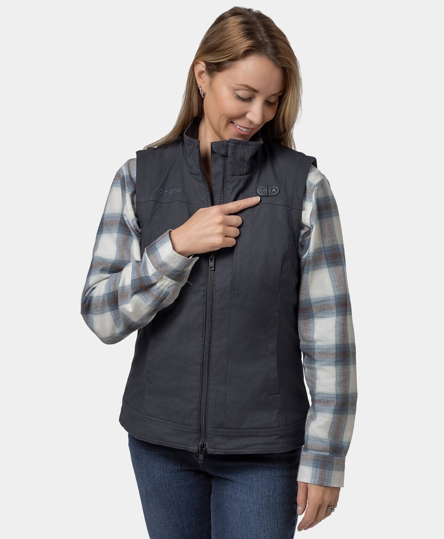 Cheyenne Women's 5-Zone Dual-Control Heated Canvas Vest