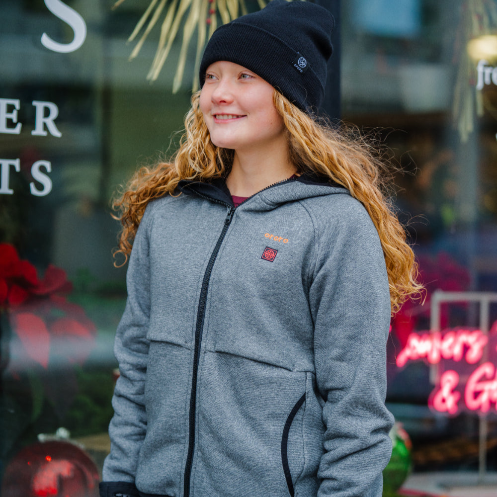 Kids' 4-Zone Heated Full-Zip Fleece Hoodie