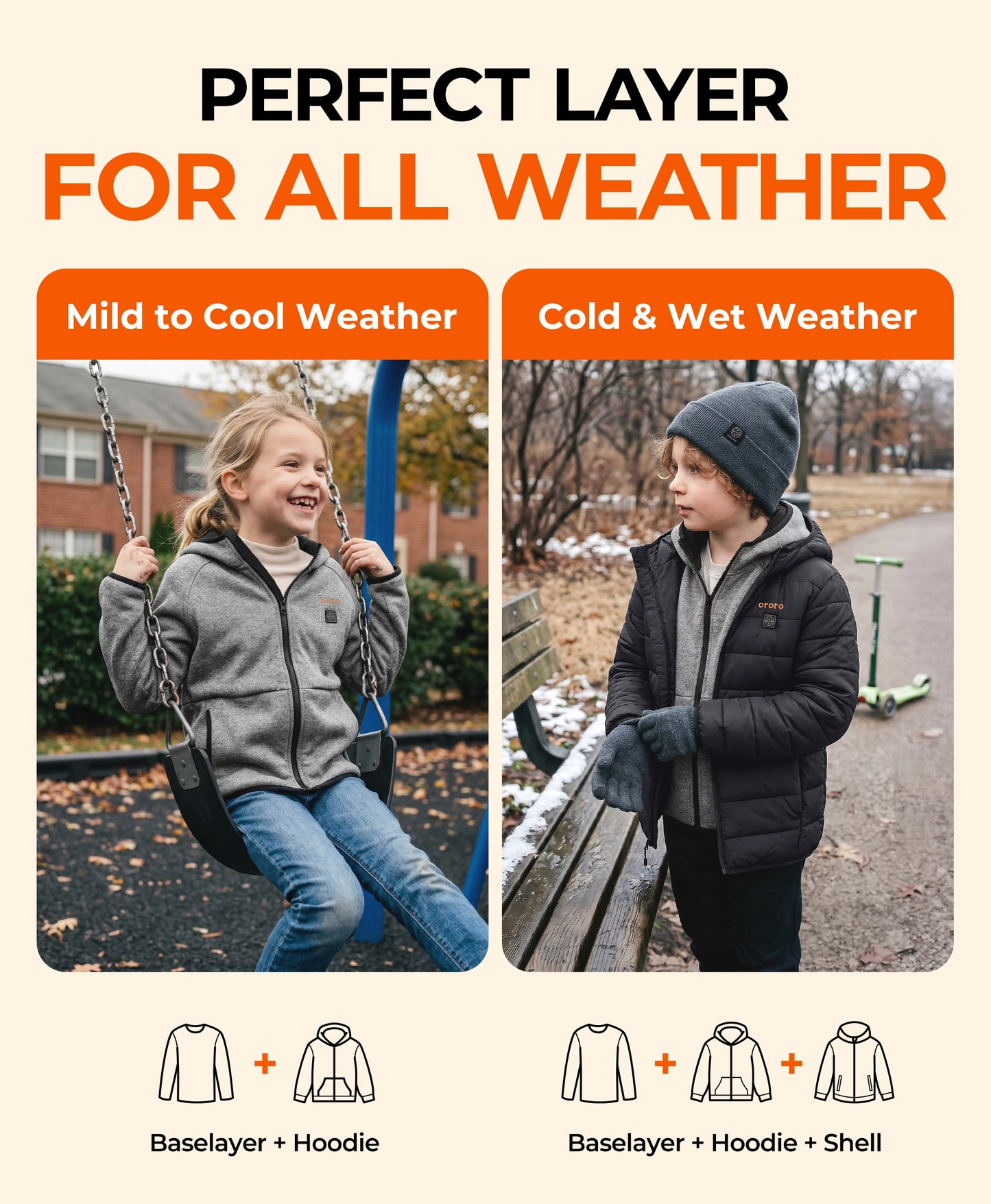 Kids' 4-Zone Heated Full-Zip Fleece Hoodie