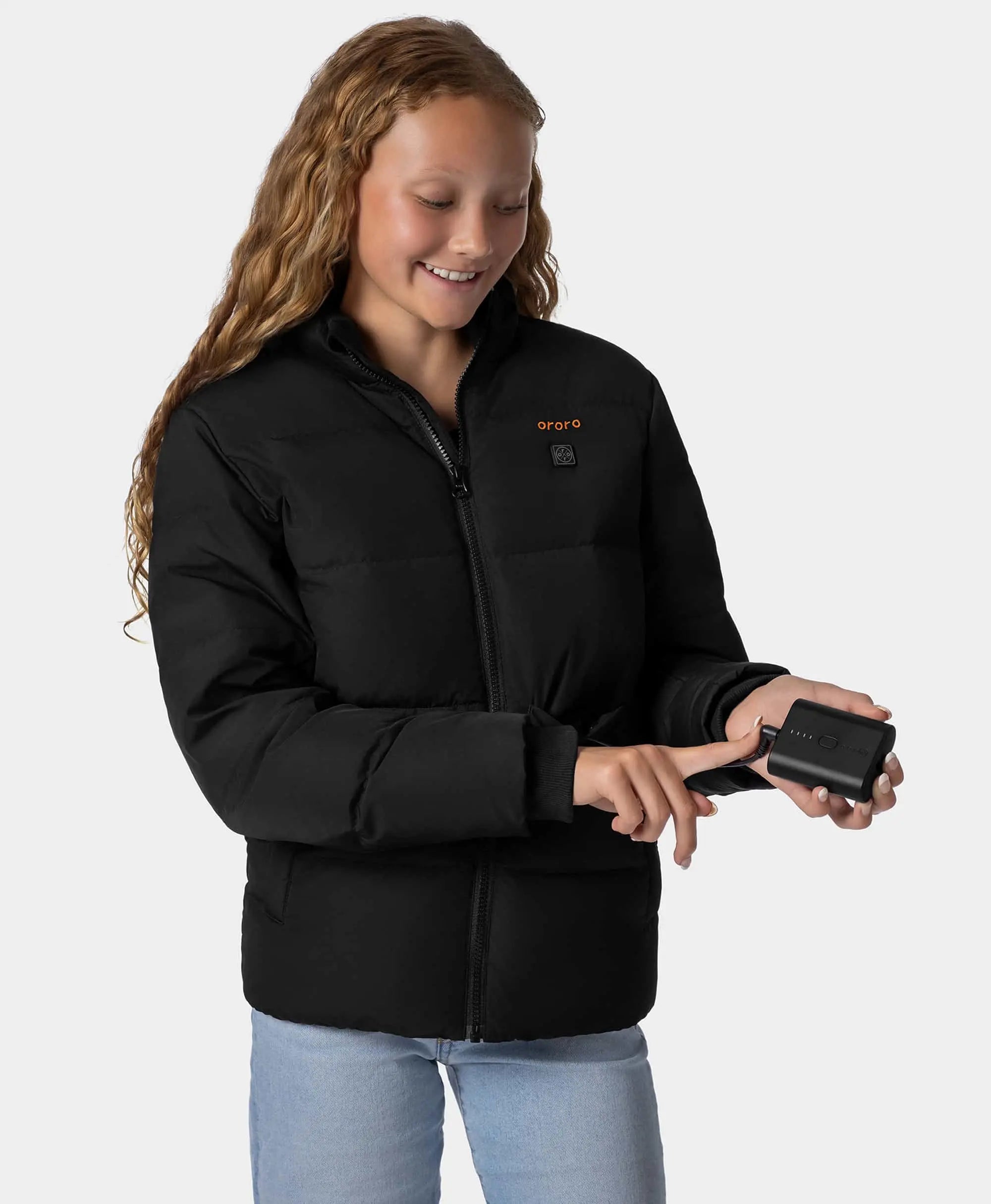 Kids' 4-Zone Heated Down Jacket