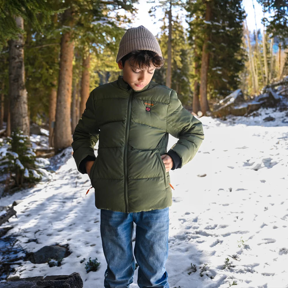 Kids' 4-Zone Heated Down Jacket