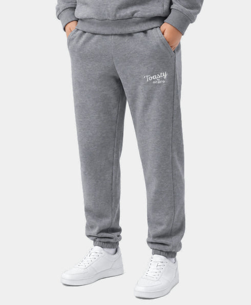 Toasty Kids' 3-Zone Heated Fleece Sweatpants - Flecking Gray