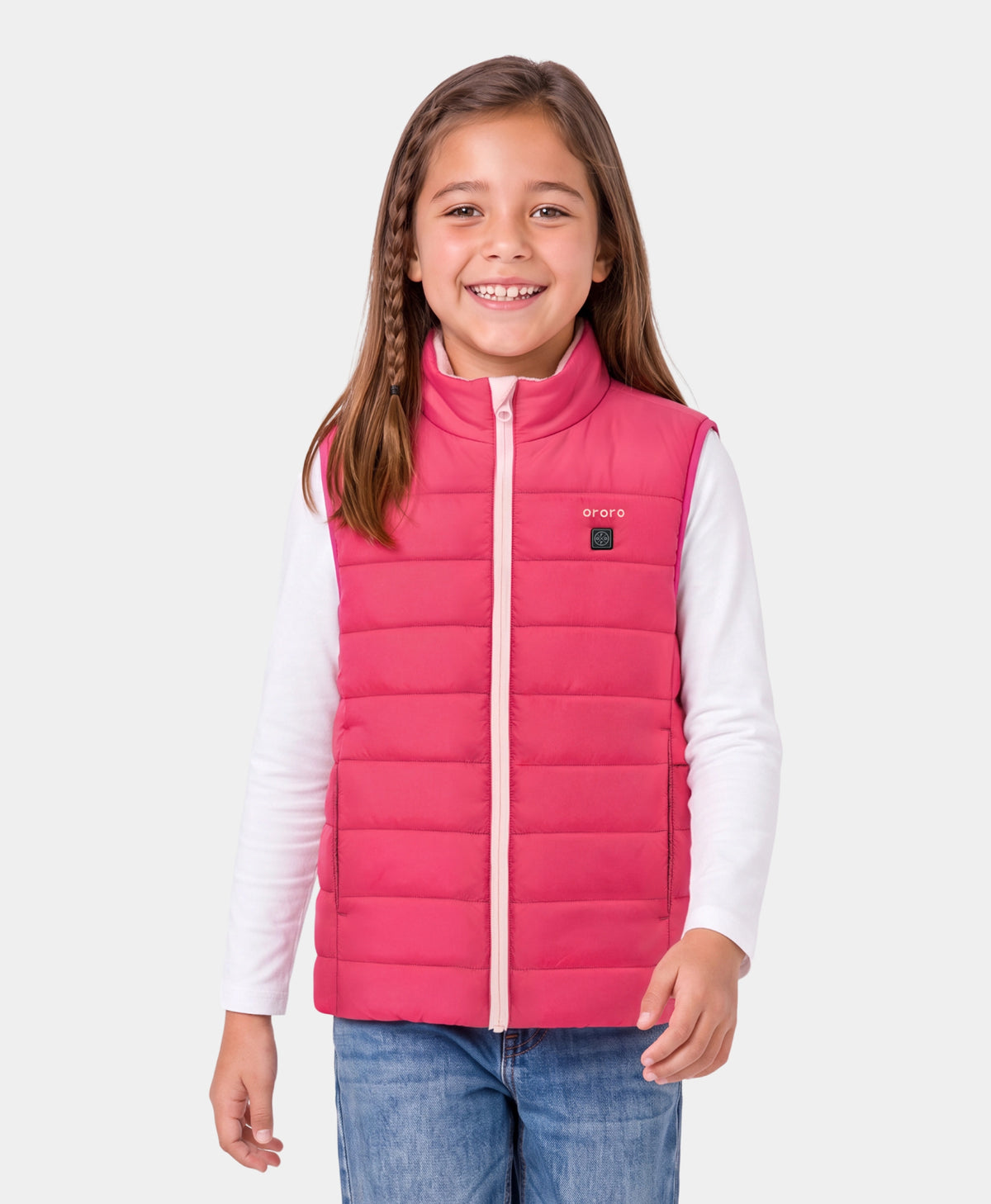 Kids' 4-Zone Classic Heated Vest - Raspberry