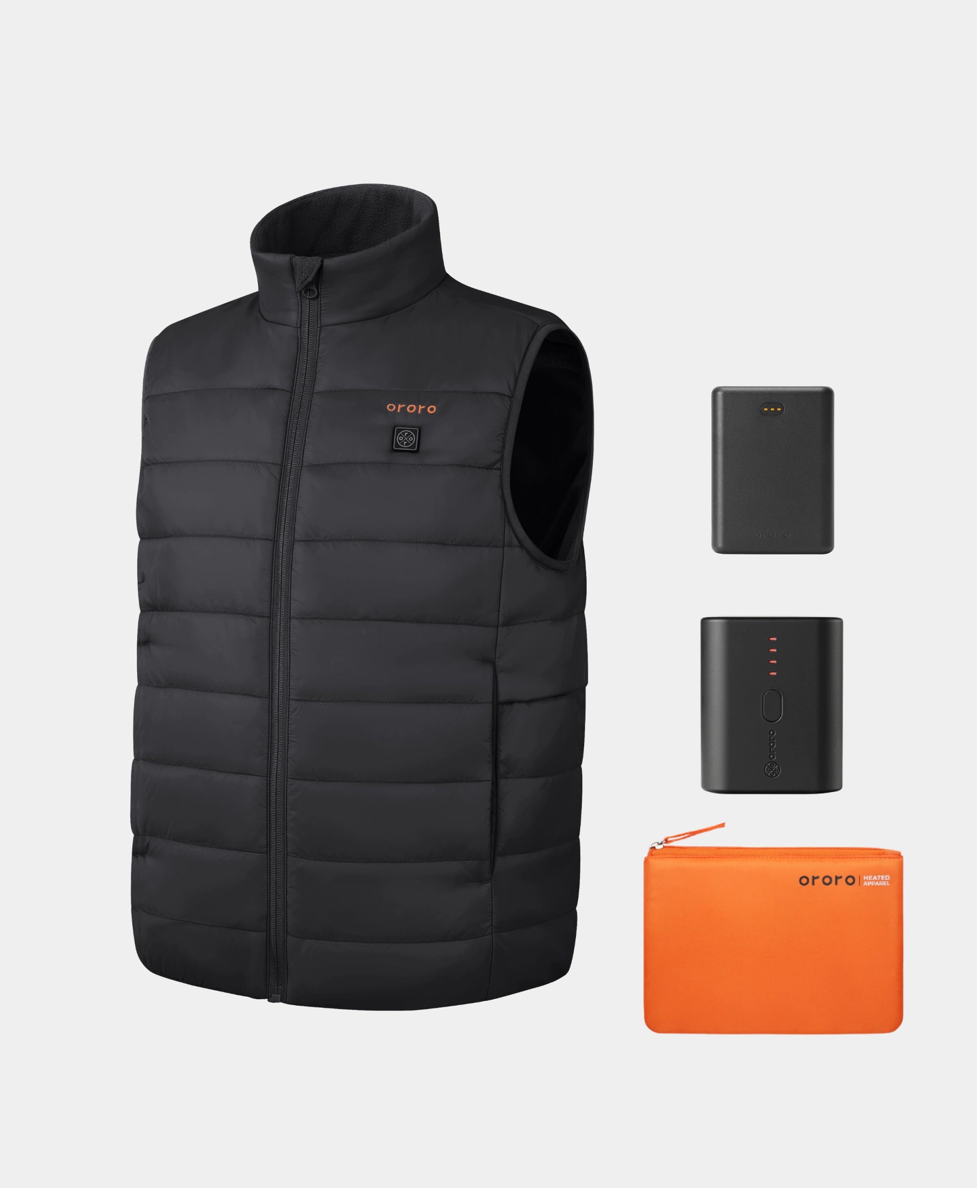Vest with a bag and two batteries