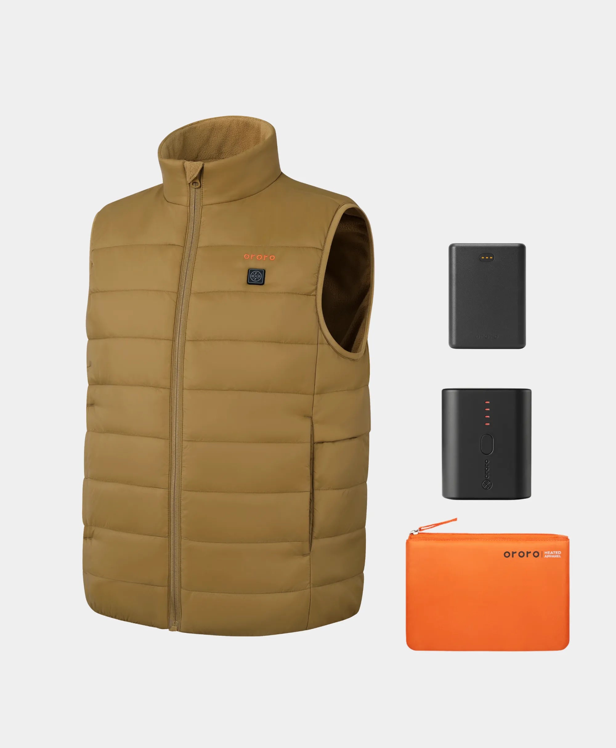 vest with a bag and two batteries
