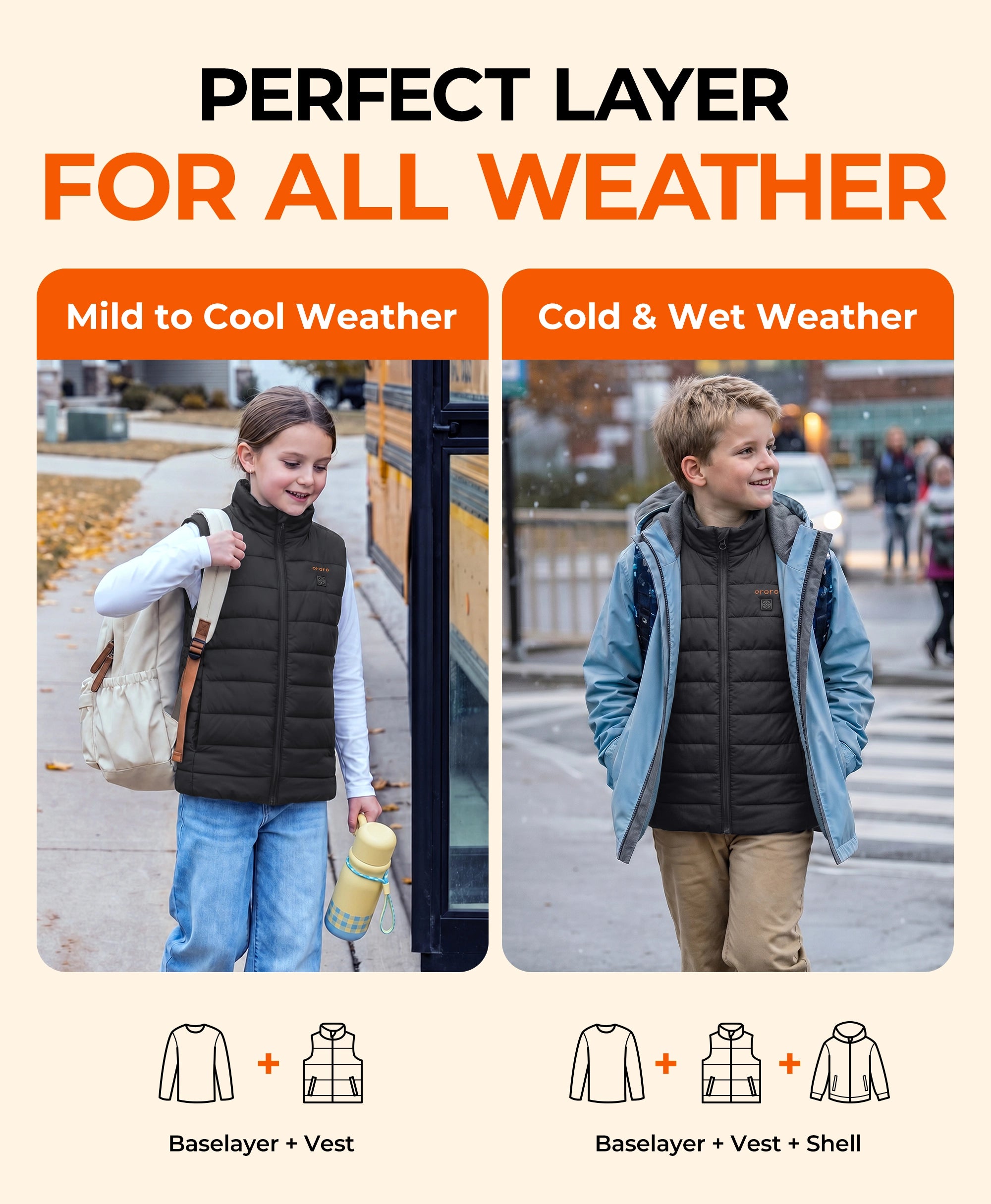 Kids' 4-Zone Classic Heated Vest, Thumbnail 7