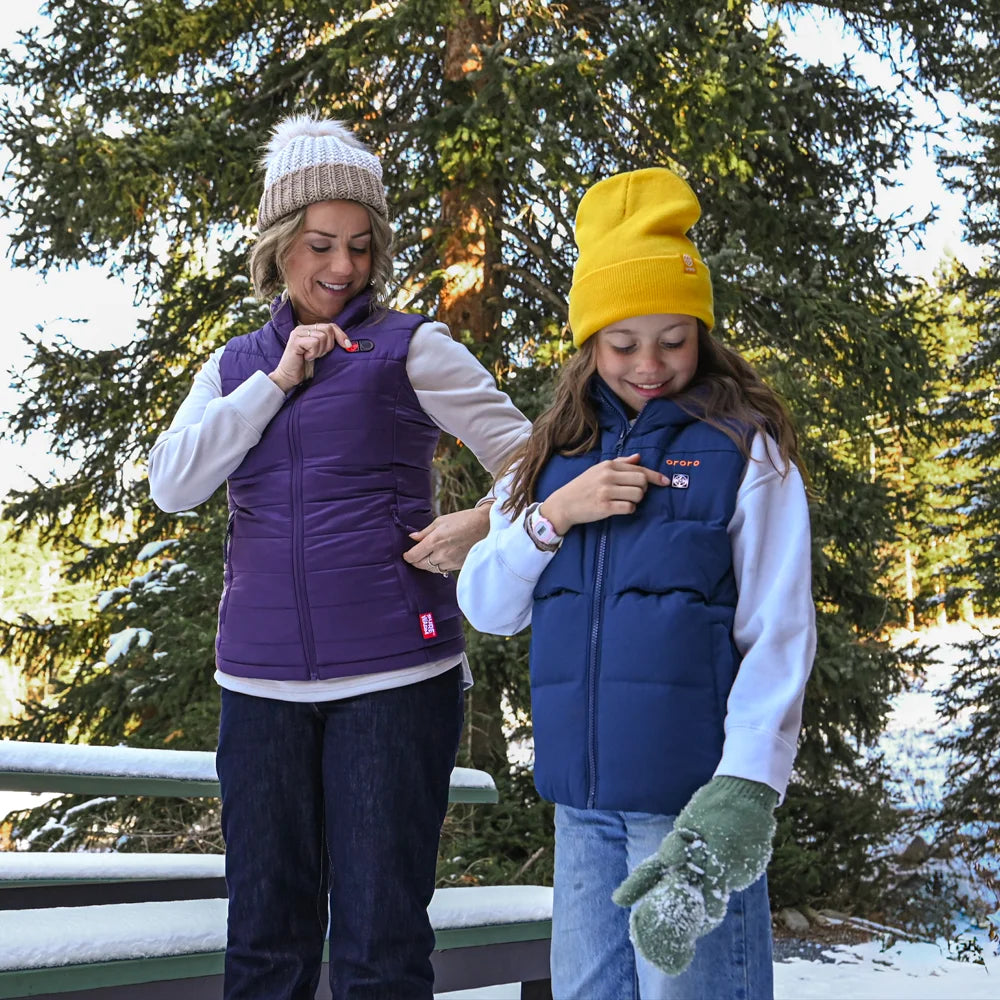 Kids' 4-Zone Hooded Heated Down Vest