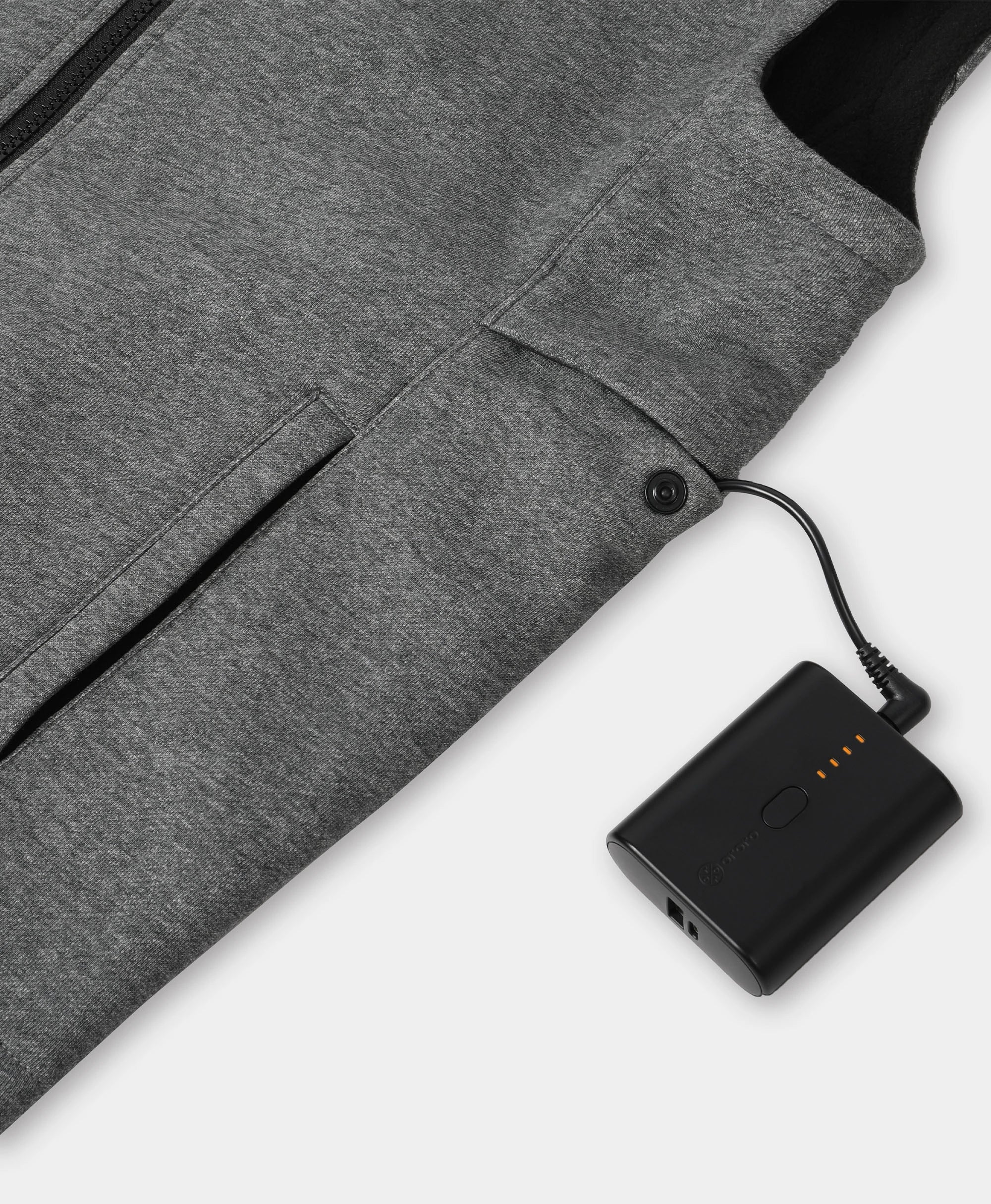 Snap-closure battery pocket