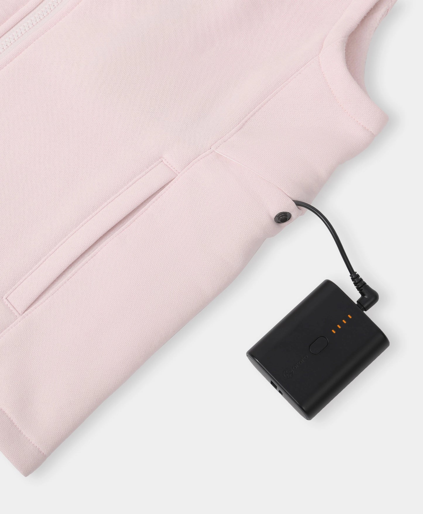 Snap-closure battery pocket