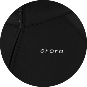 Close-up of the black fabric texture of an ororo heated base layer top.