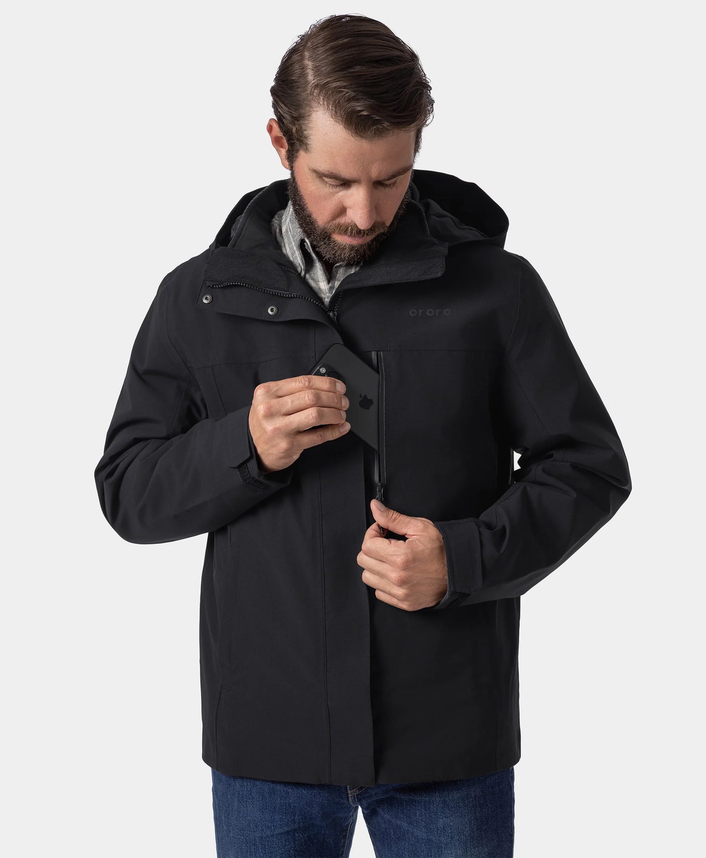 River Ridge Men’s 3-in-1 Heated Jacket with Fleece Liner