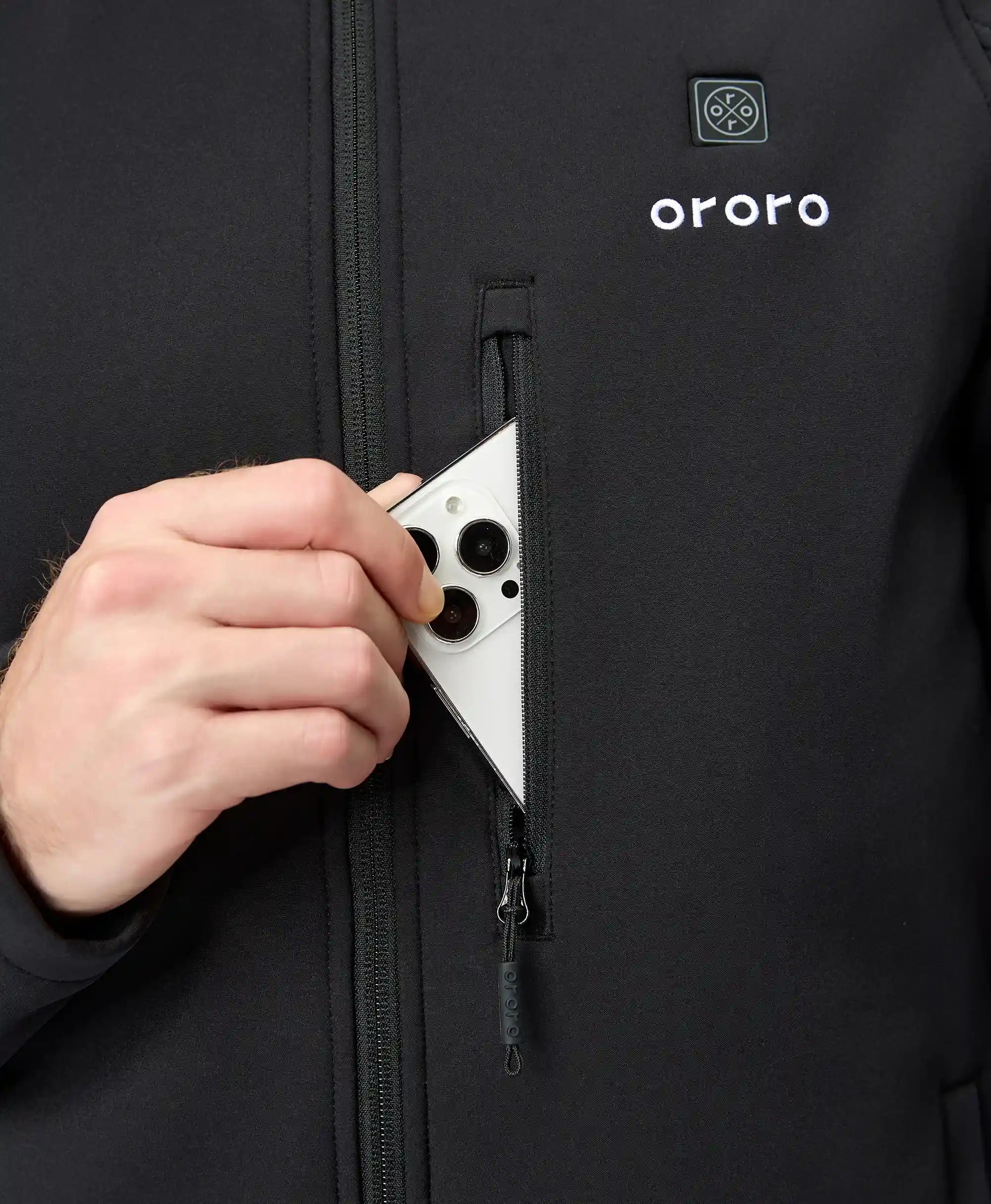 chest pocket with zipper