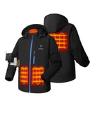 4 Heating Zones: left & right hand pockets, mid-back, neck