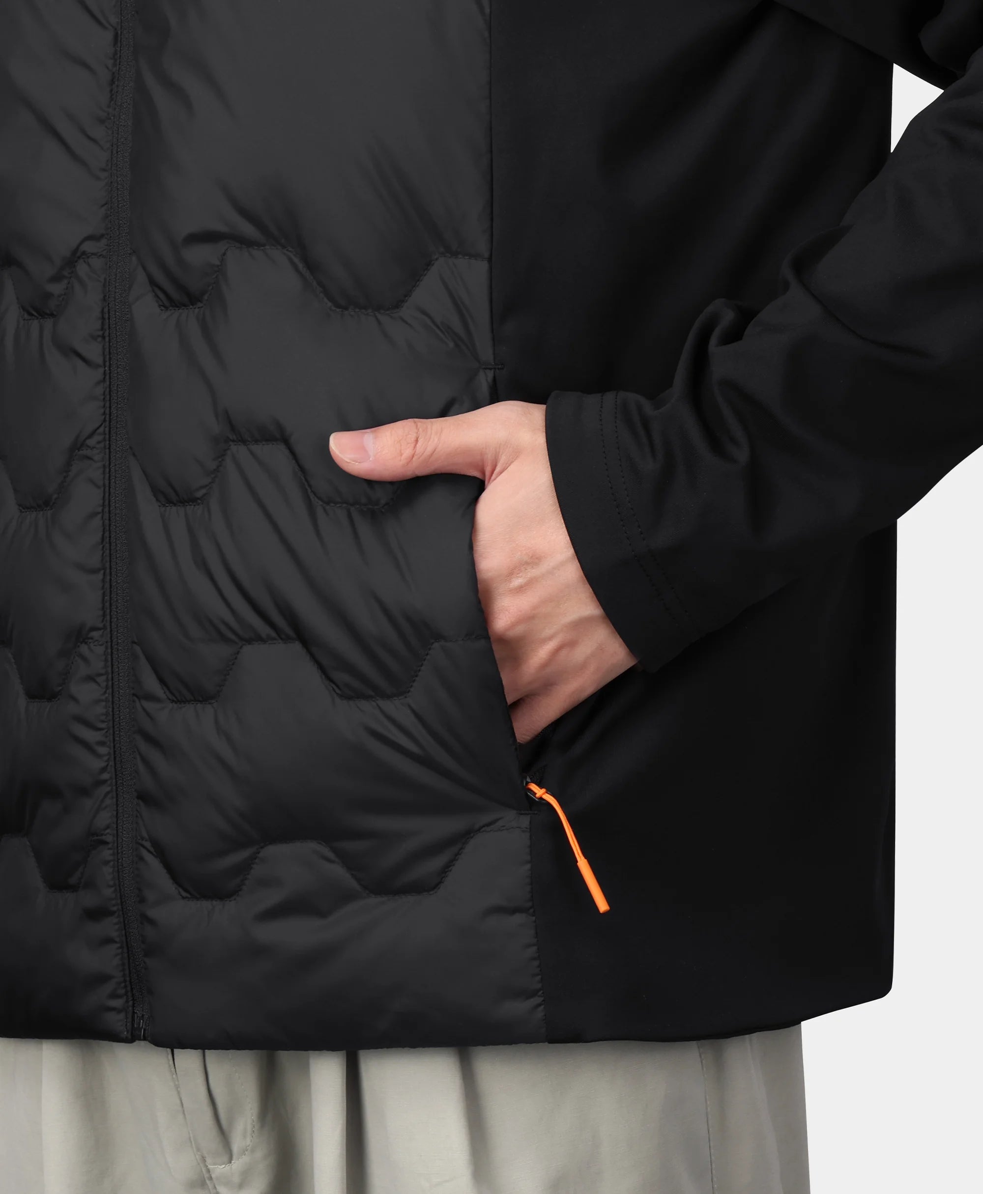 Zipped hand pocket