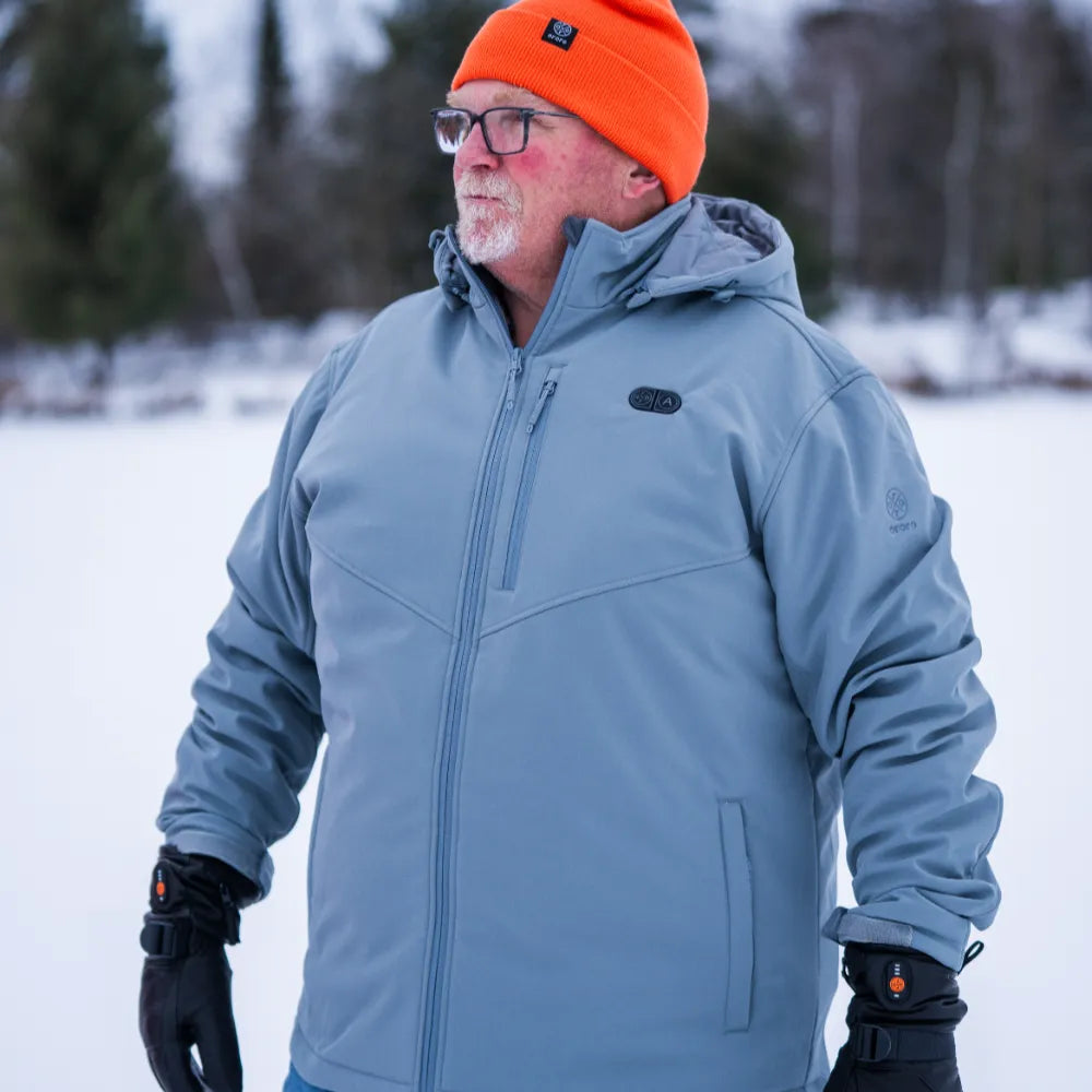 Men's Heated Dual Control Jacket with 5 Heating Zones (Pocket Heating)