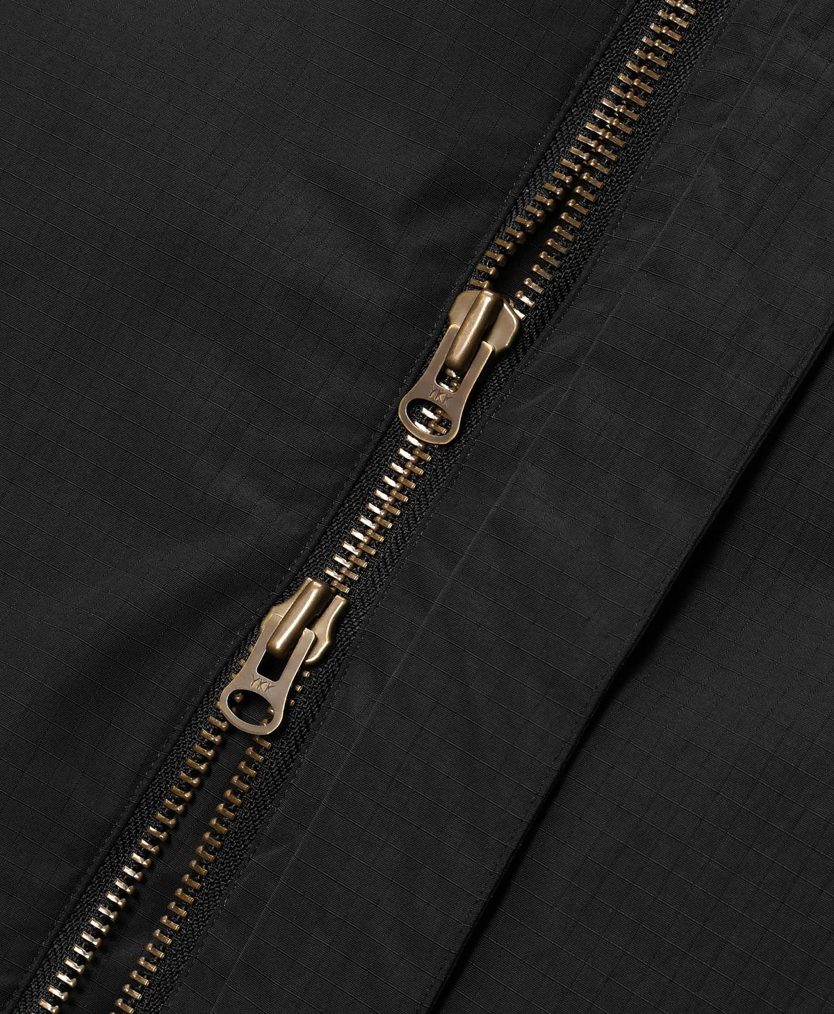 Close-up of durable zipper and ripstop fabric on ororo surewarm heated jacket