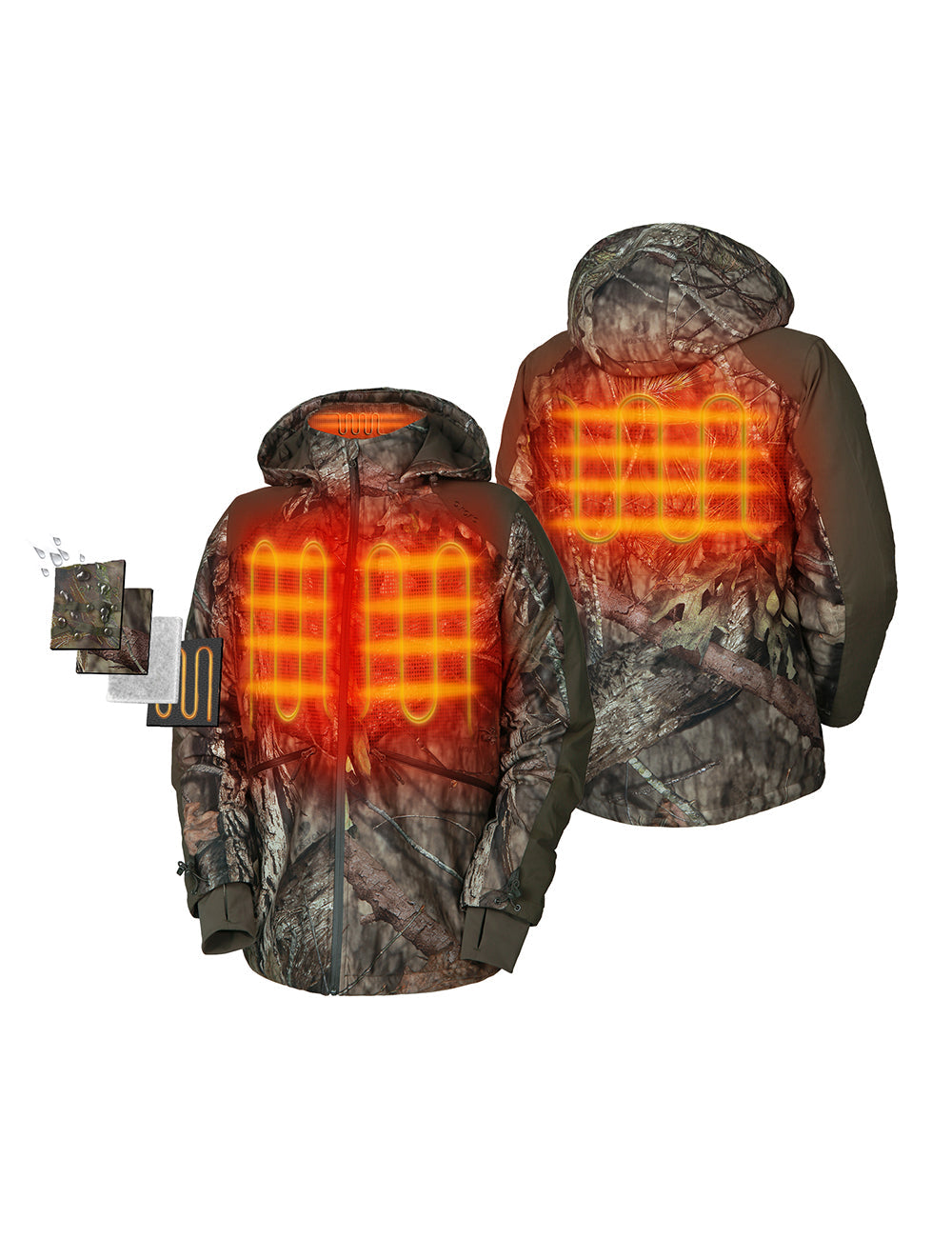 Men's Heated Hunting Jacket with Battery & Camo Design | ororo® Men's Heated Hunting Jacket with Battery & Camo Design | ororo®