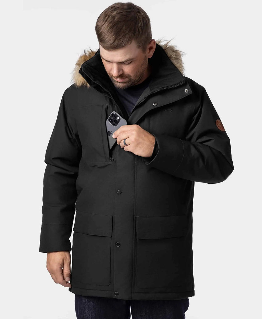 Gstaad Men's 4-Zone Heated Parka Jacket | ororo