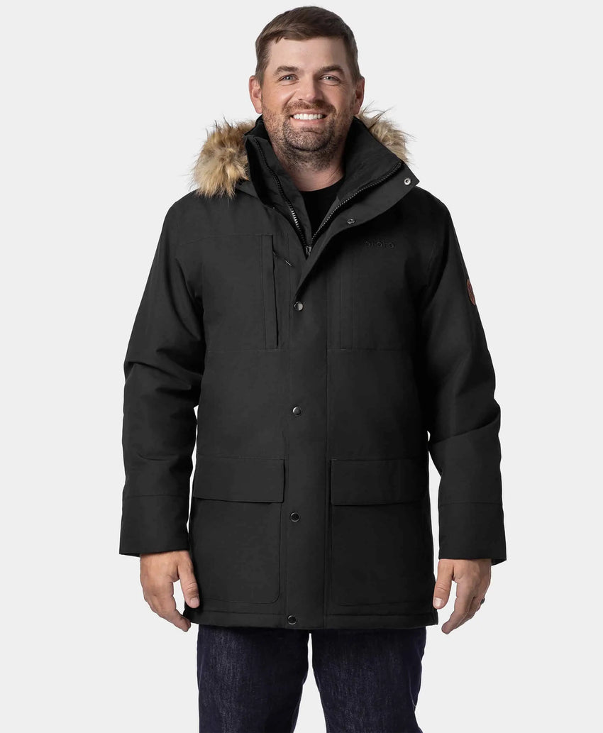 Gstaad Men's 4-Zone Heated Parka Jacket | ororo
