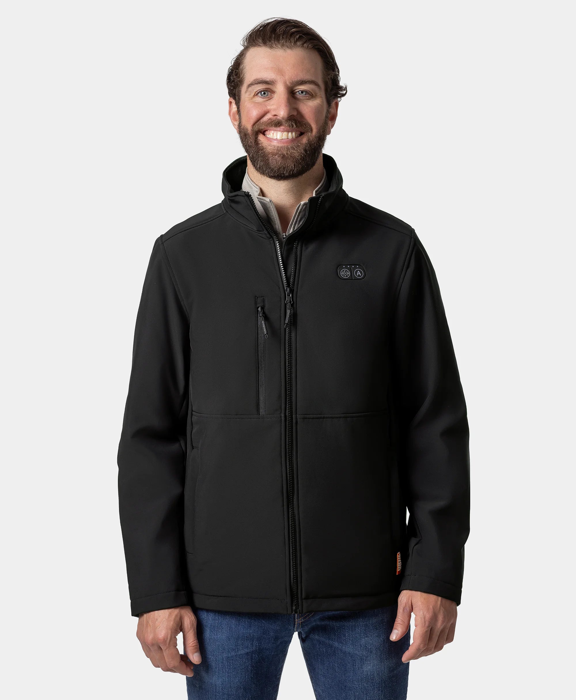SureWarm® Men's 6-Zone Dual-Control Heated Softshell Jacket | ororo® SureWarm® Men's 6-Zone Dual-Control Heated Softshell Jacket | ororo®