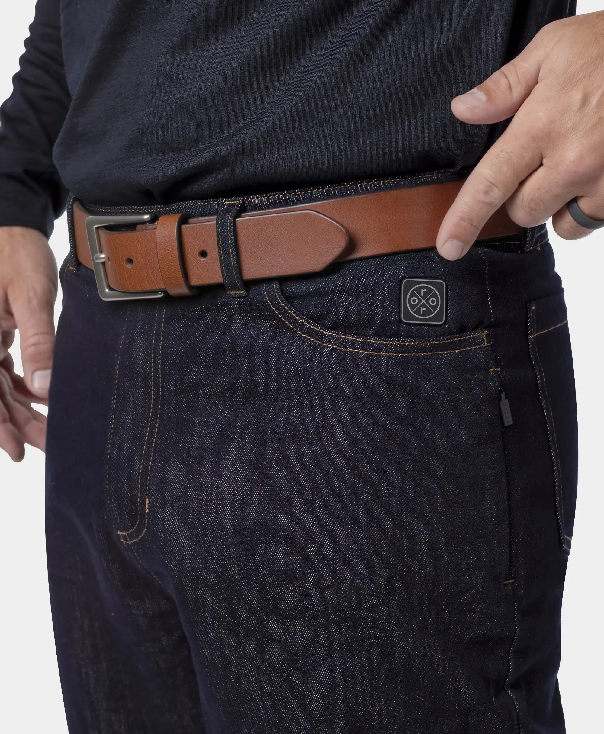 Vintage-wash, stain-resistant denim