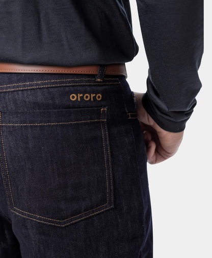 Vintage-wash, stain-resistant denim