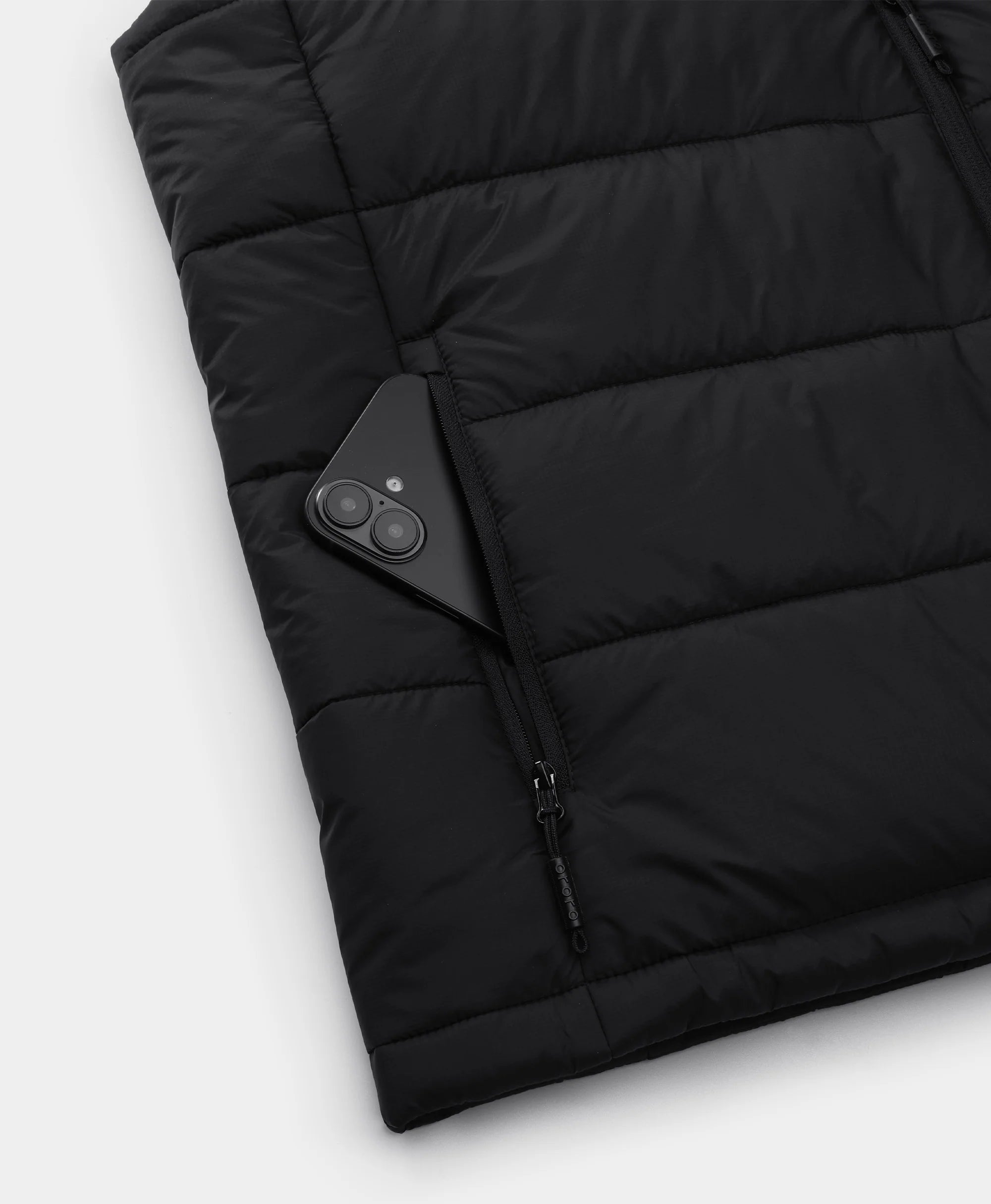 Handwarmer pockets with zipper closure