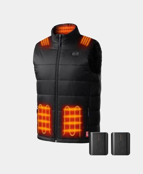 Bundle Deal - SureWarm® Men's 7-Zone Dual-Control Classic Pro Heated Vest & Extra PD 5K Battery ,view 1