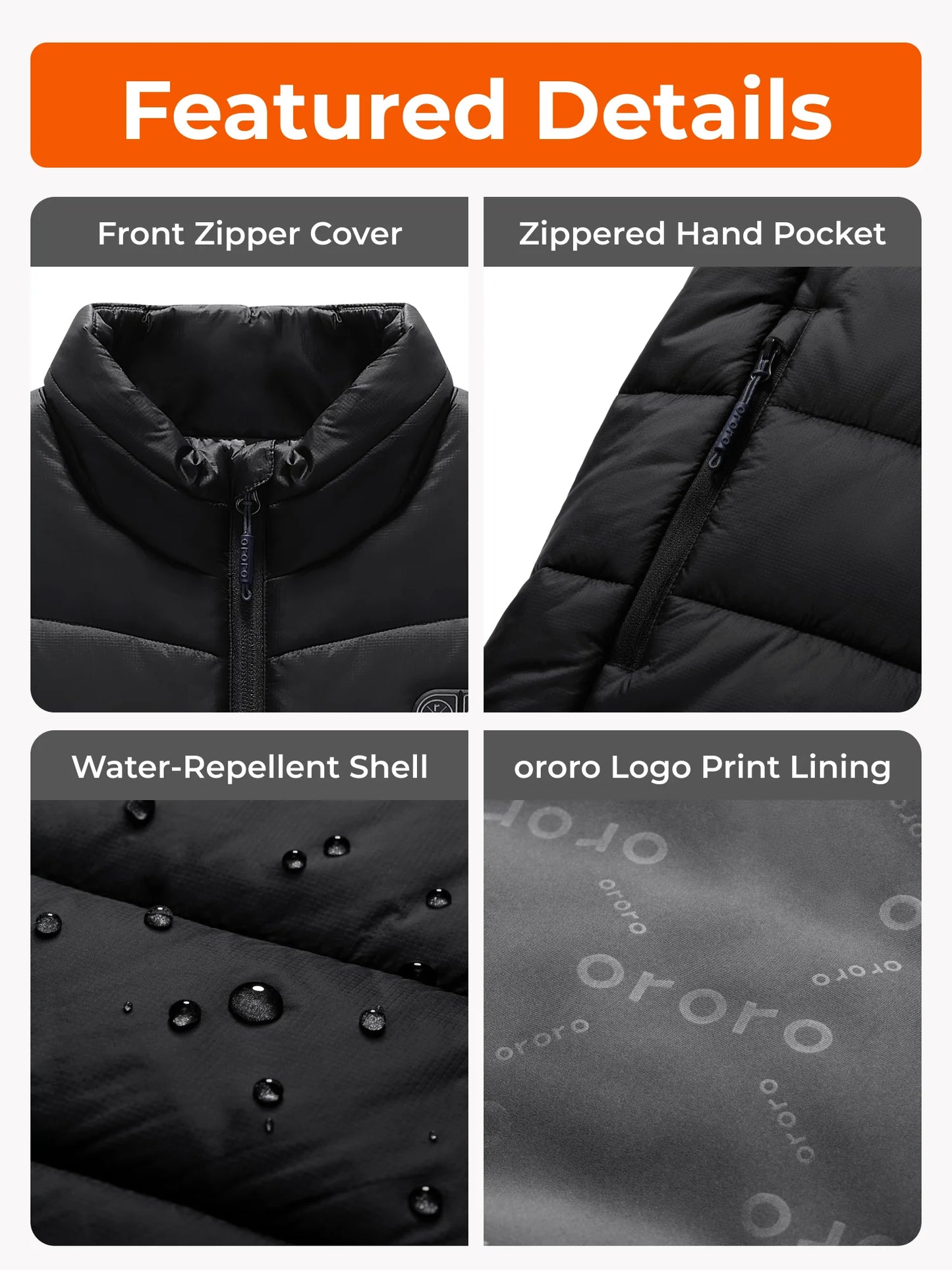 SureWarm® Men's 7-Zone Dual-Control Classic Pro Heated Vest (Lower Back Heating)