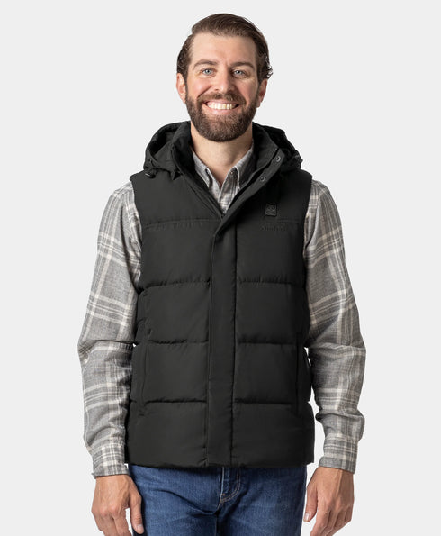 Men's Heated Down Vest - Black ,view 1
