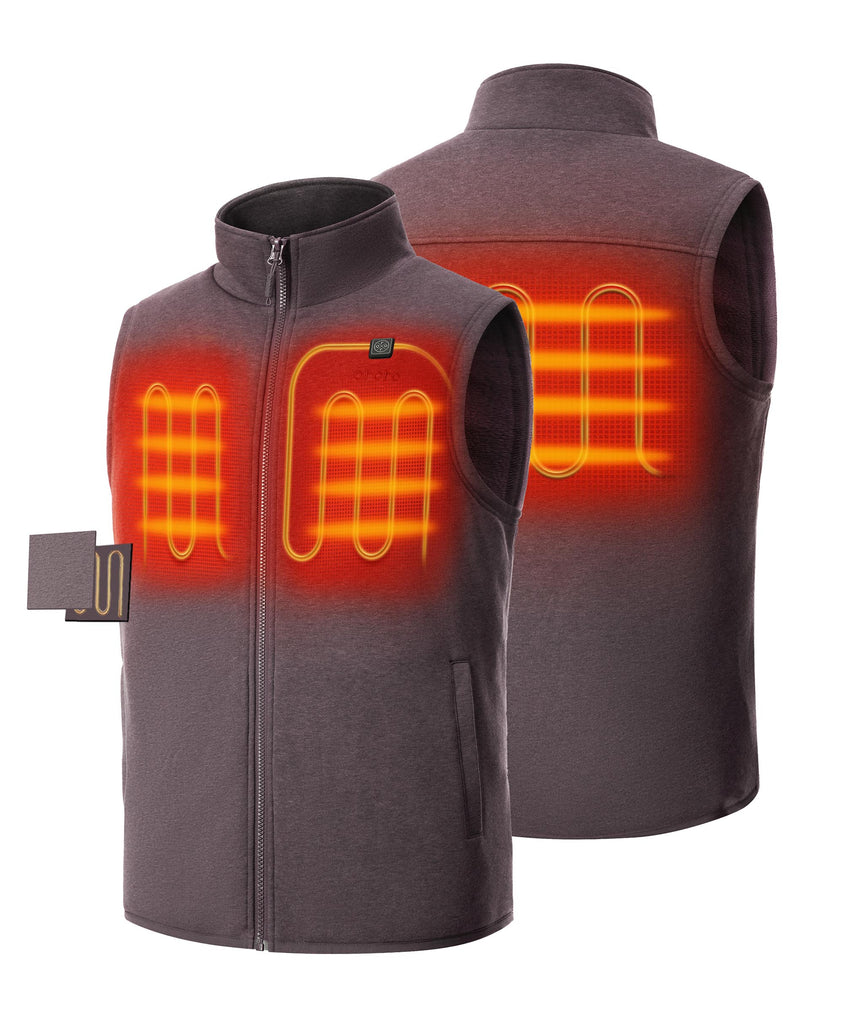 Men Heated Fleece Vest | Battery-Electric Heating | ORORO