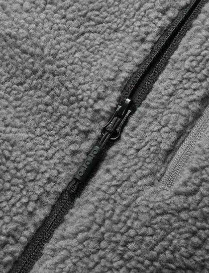 Men's Heated Recycled Fleece Vest - Gray 