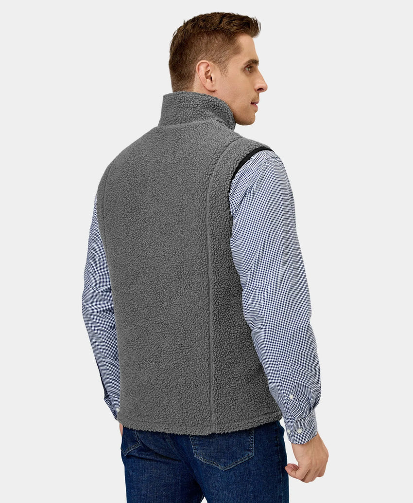 Men's Heated Recycled Fleece Vest | 4 Heat Zones | ororo® Men's Heated Recycled Fleece Vest | 4 Heat Zones | ororo®