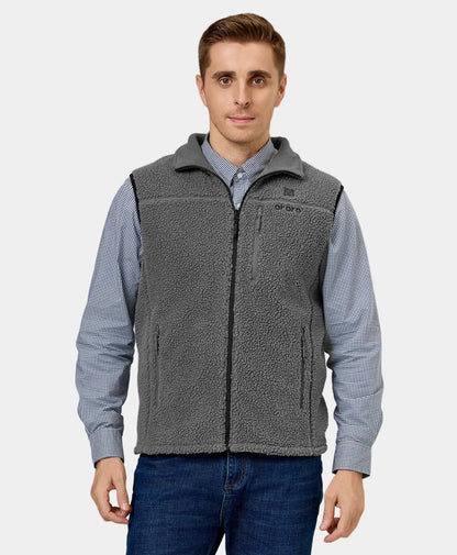 Men's Heated Recycled Fleece Vest 