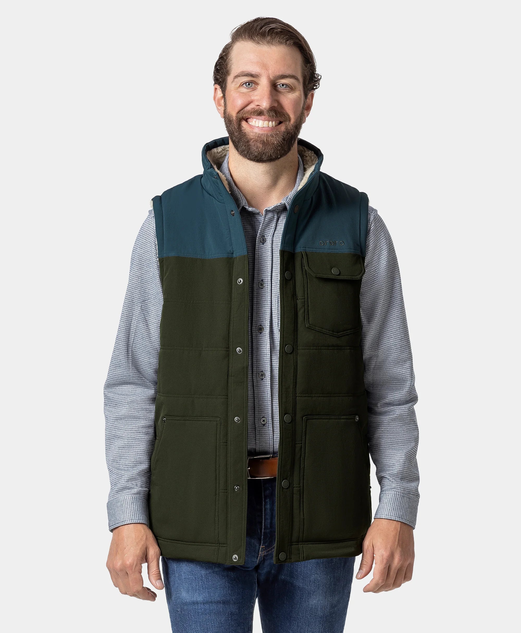 Sierra Men's Heated Sherpa Lined Vest 