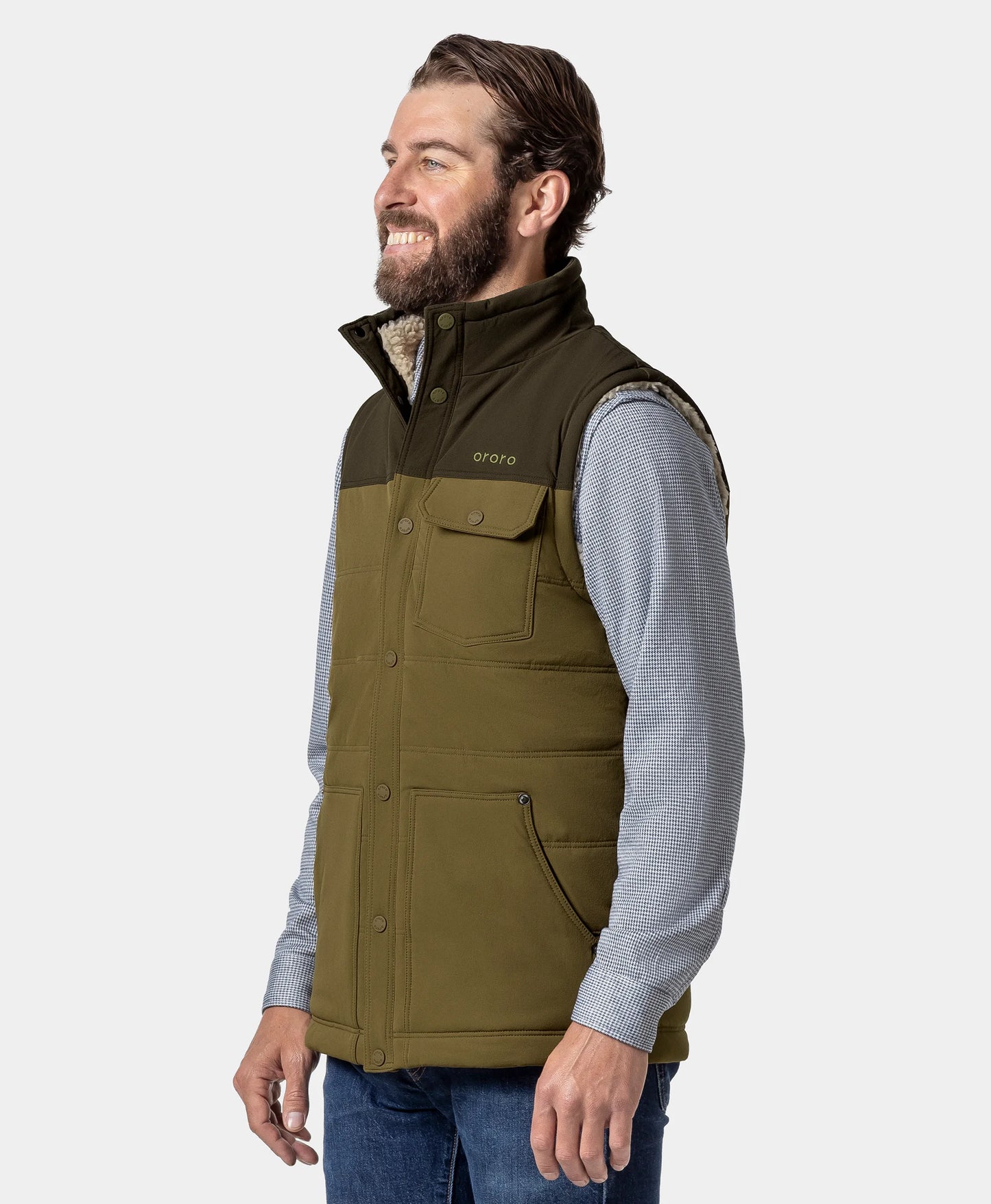 Sierra Men's Heated Sherpa Lined Vest 
