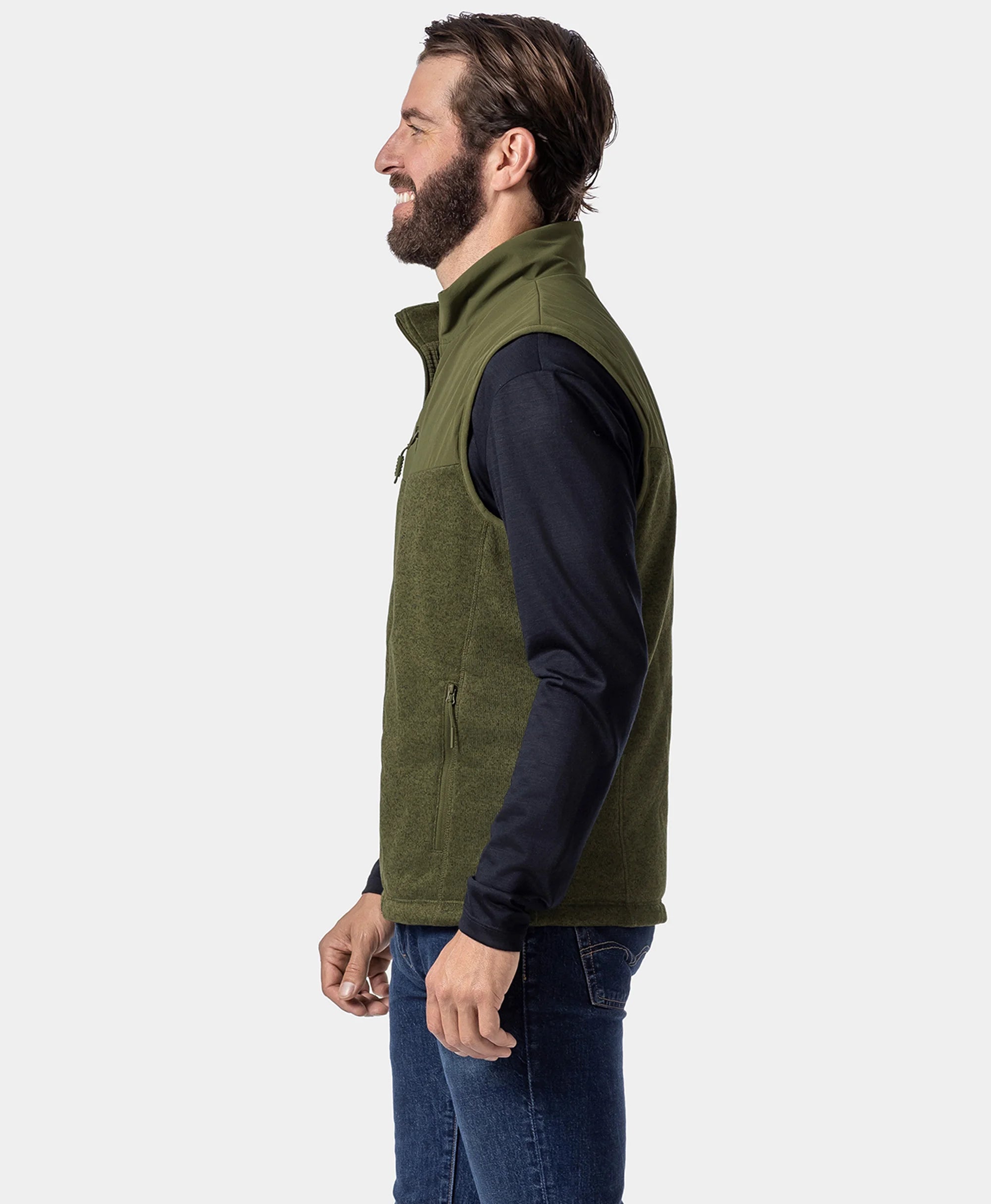 Augusta Men's Heated Sweater Fleece Vest