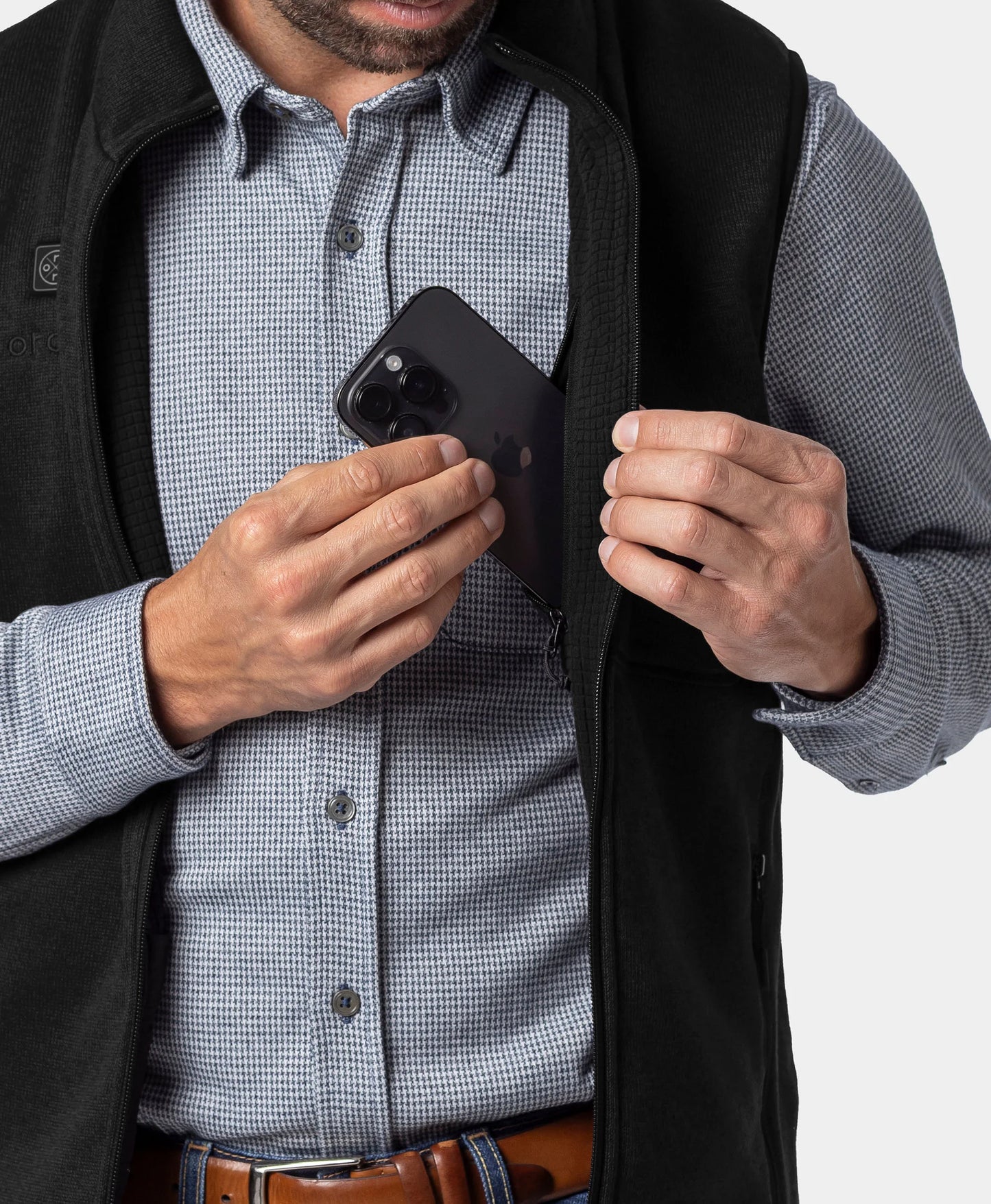 Augusta Tournament Men's 4-Zone Heated Sweater Fleece Vest (Apparel Only)